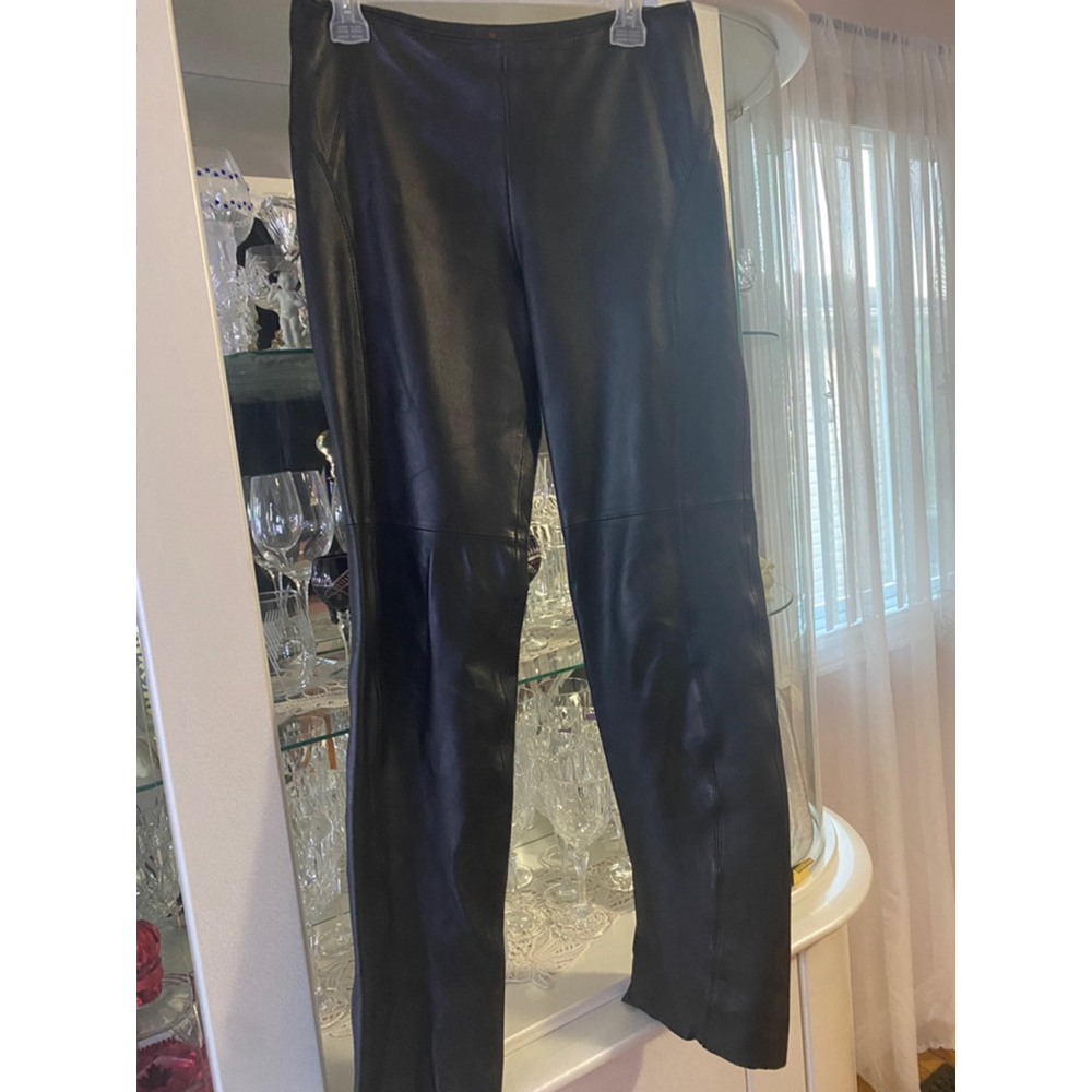 Danier Genuine Leather Pants black Size US 6 Black - Picture 5 of 13